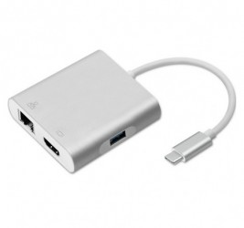 Qoltec Hub Adapter USB-C...